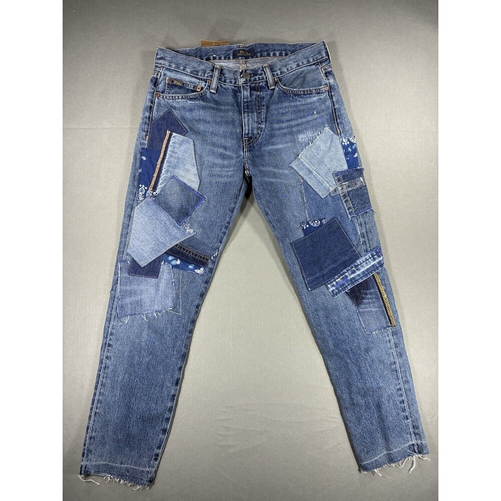 Polo Ralph Lauren Avery Boyfriend Patchwork Jeans Women’s Size 26 Distressed